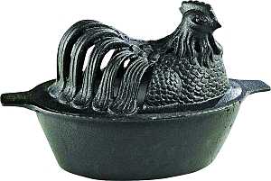 CAST IRON CHICKEN STEAMER 1QT