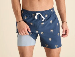 MIDNIGHT PALMS SWIM TRUNK