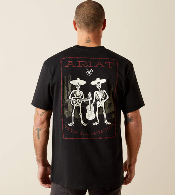 BLACK GRATEFUL MUERTOS TEE