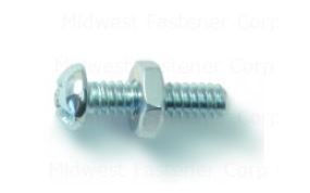 ROUND MACHINE SCREWS W/NUTS 10-24X3/4