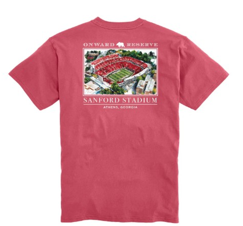 RED STANDFORD STADIUM TEE