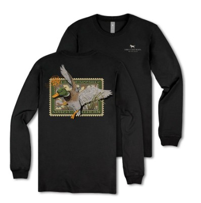 LONG SLEEVE DUCK STAMP BLACK TEE