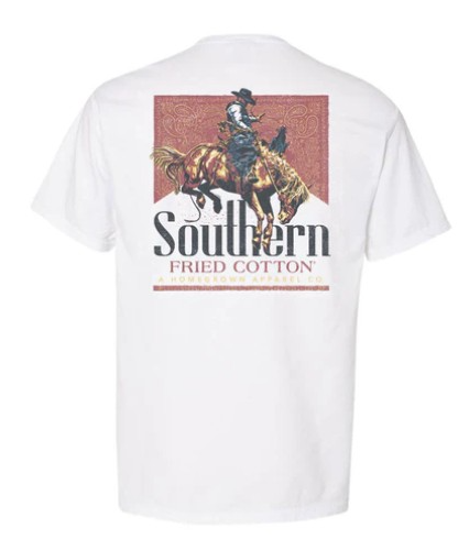 WHITE COWBOY UP TEE