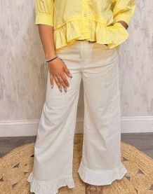 RUFFLE HEM PANTS