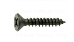 BLACK PHILLIPS FLAT DECO SCREW 6X3/4