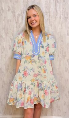 SCALLOP COLLAR DRESS