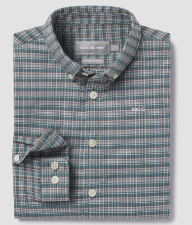 BAYOU TEAL BENNETT PLAID SHIRT