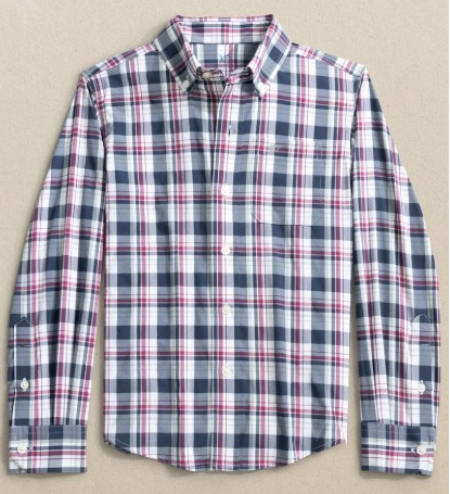YTH BLUE BREAKWATER PLAID SHIRT