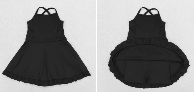 BLACK ACTIVE WEAR DRESS