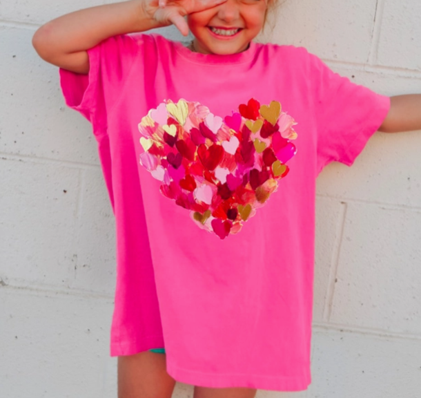 YTH WATERCOLOR HEART TEE