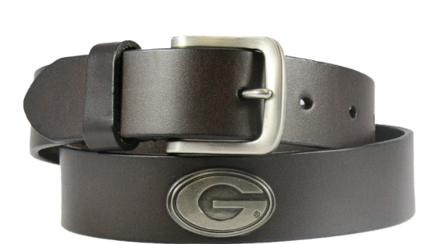 KIDS BULLDOG BRN LEATHER BELT