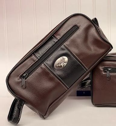 BUCK PEBBLE BLK/BRN TOILETRY BAG