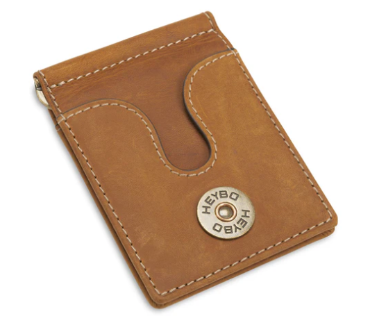 BROWN LEATHER MONEY CLIP