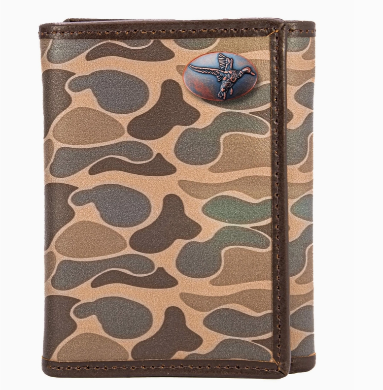 OS BRN TRIFOLD CAMO WALLET