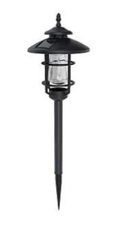 BLACK SOLAR LED STAKE LIGHT
