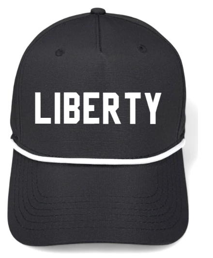 BLACK ROPE HAT LIBERTY WHITE EMB