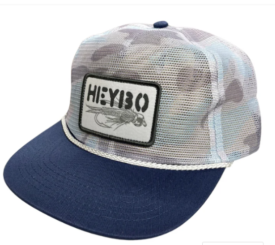 CAMO BLUE FLY ROPE HAT
