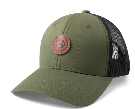 OLIVE ICON LEATHER PATCH HAT
