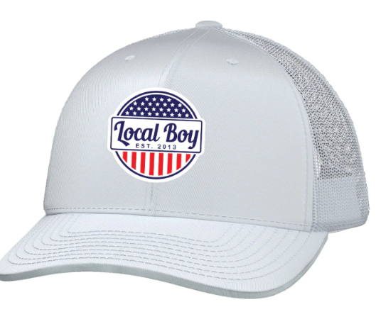 WHT MERICA PATCH HAT