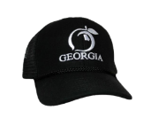 BLACK GA PEACH TRUCKER HAT