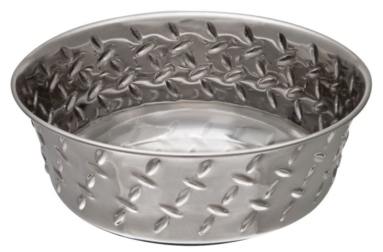 DIAMOND PLATE PET BOWL 2QT