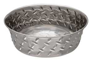 DIAMOND PLATED PET BOWL 3QT