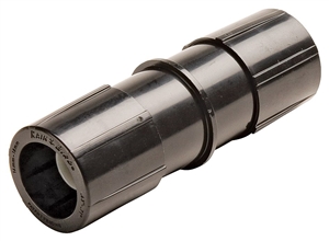 BLACK PLASTIC TUBING COUPLING 1/2"