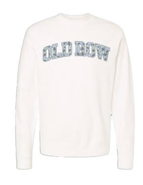 WHITE OLD ROW CAMO CREWNECK