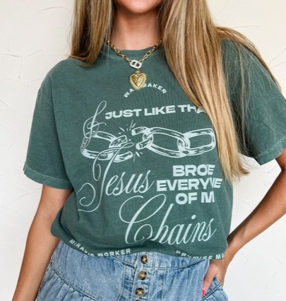 SEAFOAM BROKE CHAINS TEE