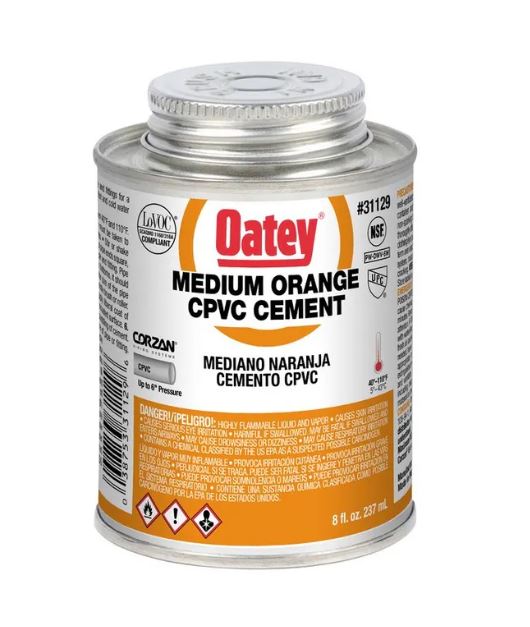 MEDIUM ORANGE CPVC CEMENT 8OZ