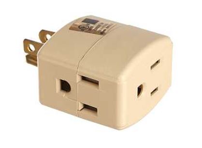 IVORY OUTLET TAP 12A 125V