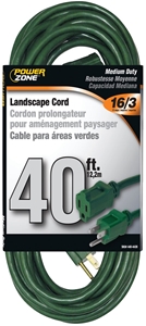 GREEN EXTENSION CORD 125V 40FT
