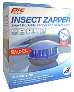 PIC GRAY 2-IN-1 INSECT ZAPPER