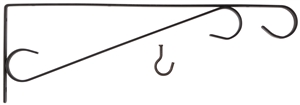 BLACK STEEL PLANT BRACKET 15-1/2