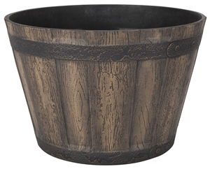 OAK WHISKEY BARREL PLANTER