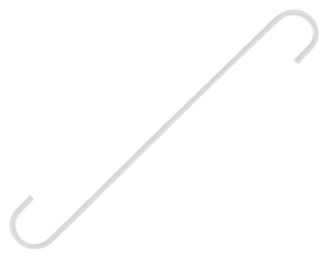 STEEL WHITE S-HOOK EXTENDER 12"