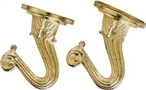 BRASS CEILING HOOKS 1.5" 2PK