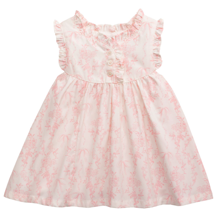 PINK TOILE BABY DRESS