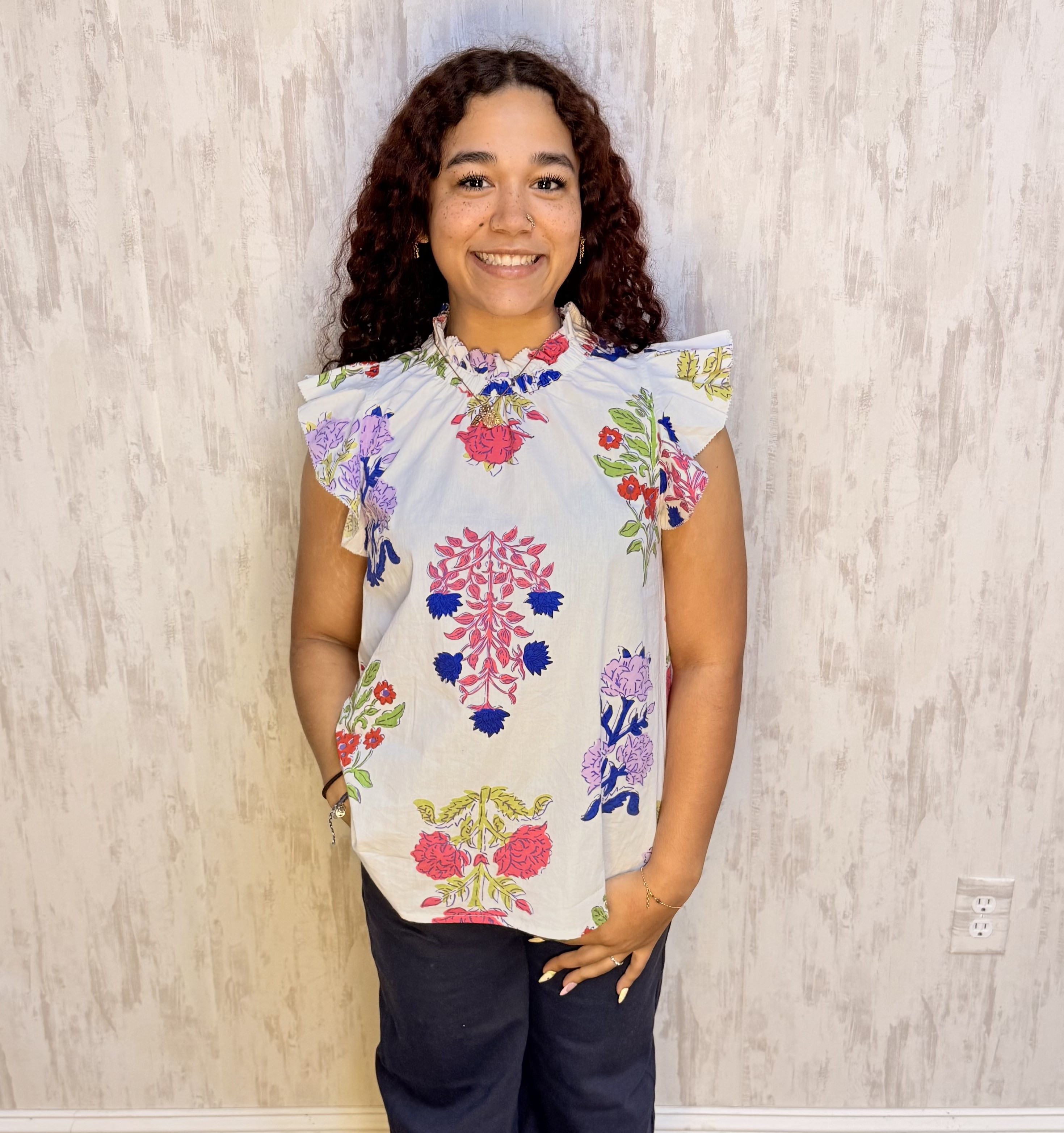 KENZIE FLOUNCE TOP