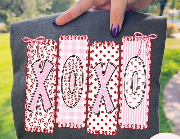 GREY XOXO VALENTINE TEE