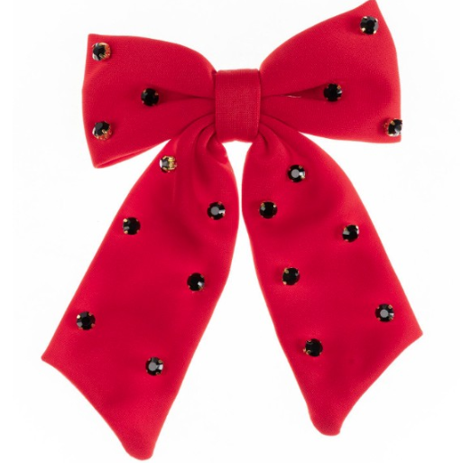 SAMMY RED & BLACK HAIR BOW