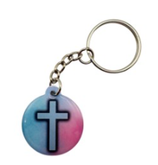 PASTEL CROSS PRAYER KEYCHAIN