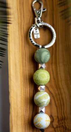 BOTANICAL GREEN 4 BALL KEYCHAIN