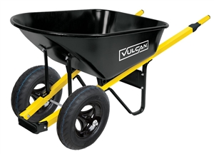 BLACK STEEL WHEELBARROW 6CUFT
