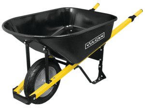 BLACK STEEL WHEELBARROW 6CFT