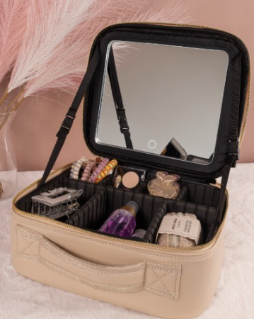 LEATHER TRAVEL MAKE-UP CASE