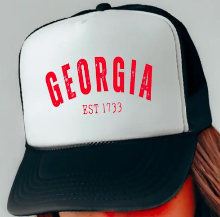 BLACK GA BULLDOGS BASEBALL CAP