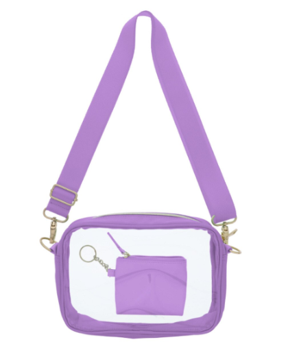 LAVENDER CLEAR CROSSBODY