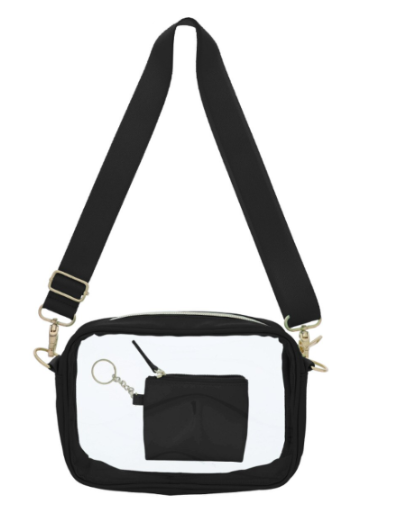 CLEAR CROSSBODY W WALLET