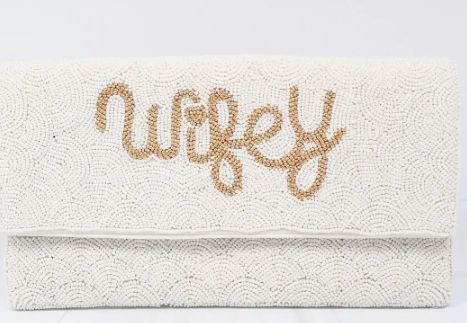 WIFEY BEADED CROSSBODY